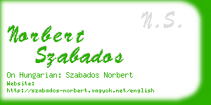 norbert szabados business card